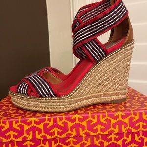 Tory Burch Stripe Elastic Espadrille